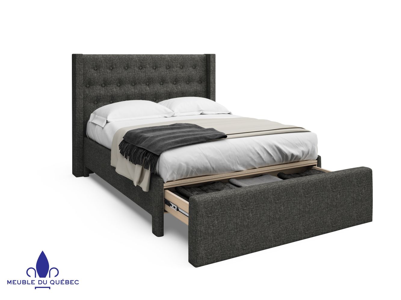 Lit à Eau Complet Luisa – 180x200cm, Softside, Dual, Chauffage Carbone – Blanc